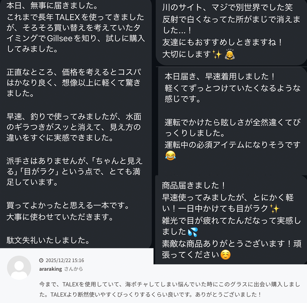 【2026年1月分 予約受付】 Gillsee | 偏光サングラス