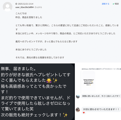 【2026年1月分 予約受付】 Gillsee | 偏光サングラス