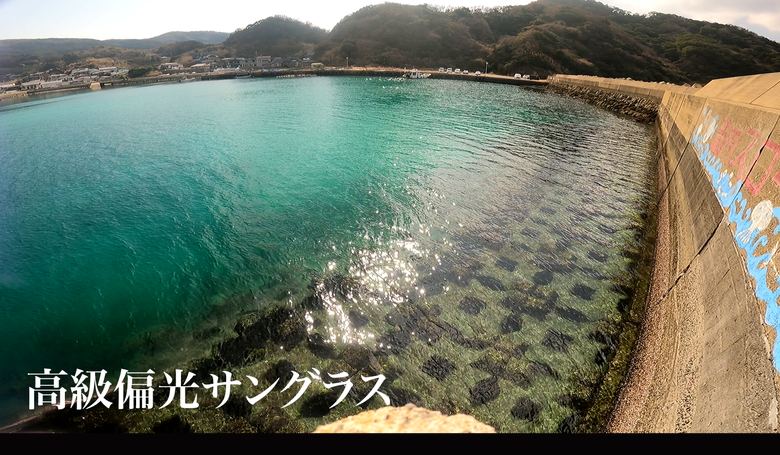 高級偏光サングラスで見た海